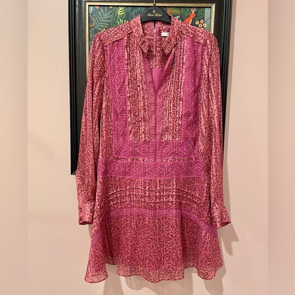 Derek Lam 10 Crosby Neiman Marcus pink lace dress 0 - Picture 2 of 4